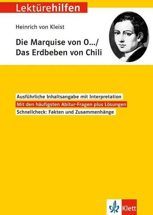 Actual product image Lektürehilfen Heinrich von Kleist "Die Marquise von O.../Das Erdbeben in Chili" (German, 2017)