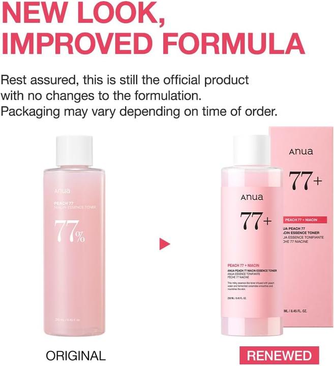 Actual product image Anua Peach 77% Niacin Essence Toner - 250 ml (250 ml)