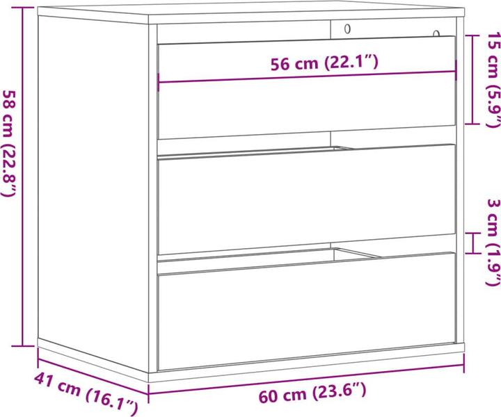 Actual product image VidaXL Lark (60 x 41 x 58 cm)