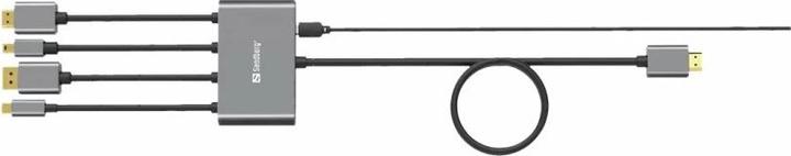 Produktbild Sandberg All-In-1, Adapter, Hub (USB Typ-C, HDMI, 230 cm)