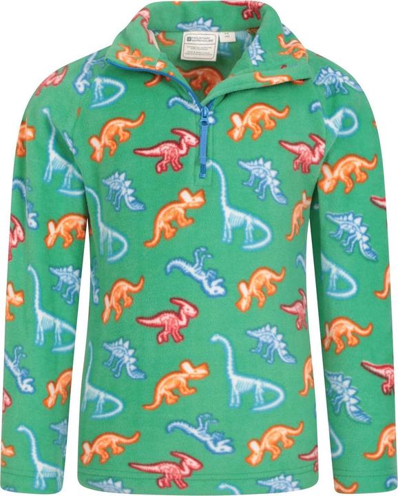 Actual product image Mountain Warehouse Childrens/Kids Pursuit Dinosaur Skeleton Half Zip Fleece Top (98)