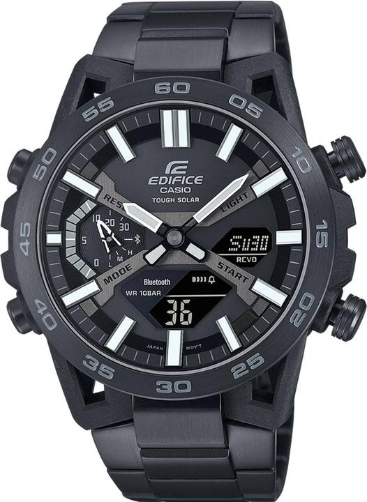 Casio ECB-2000DC-1BEF (Funkuhr, Analoguhr, Digitaluhr, 48 mm)