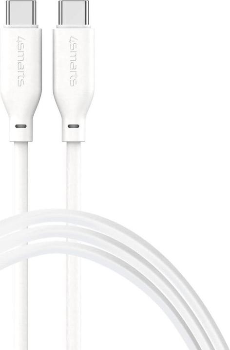 Produktbild 4smarts USB-C / USB-C Silikon-Kabel High Flex 60W 1,5m weiss (1.50 m, USB 2.0)