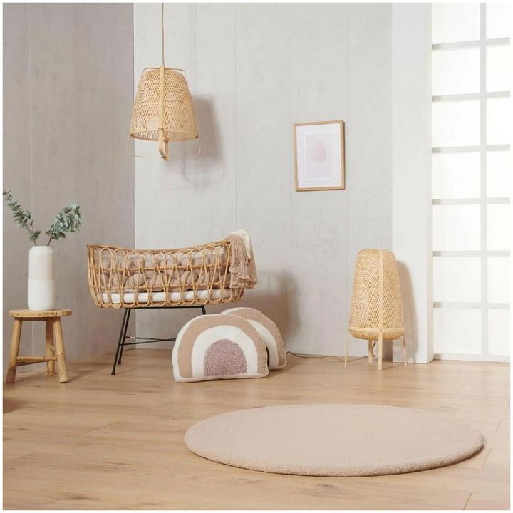 Produktbild nordic coast company Krabbeldecke Rund Teddy Beige