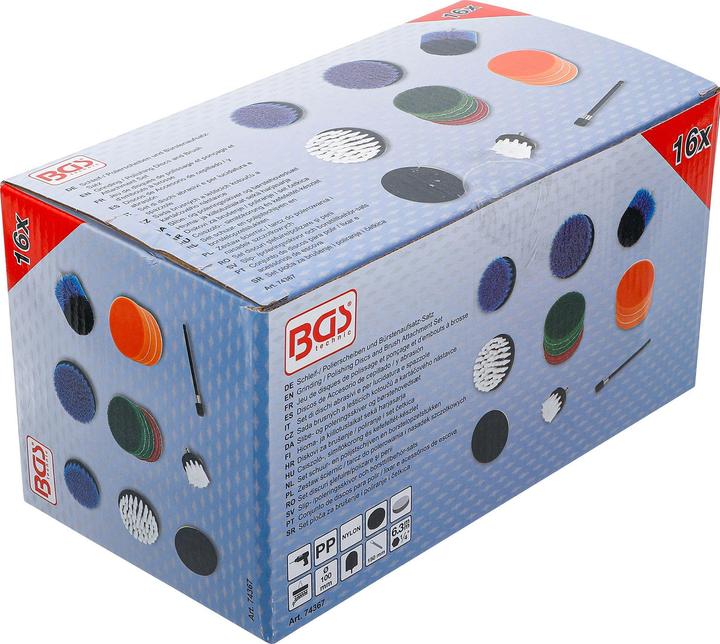 Actual product image BGS Grinding/polishing discs and brush attachment set