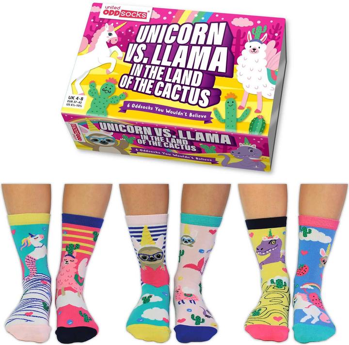 Produktbild United Oddsocks Llama V Unicorn (3er Pack, 37 - 42)