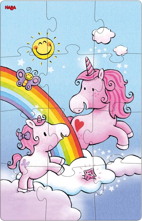 Produktbild Haba Puzzles Einhorn Glitzerglück – Rosalie Friends (12 Teile)
