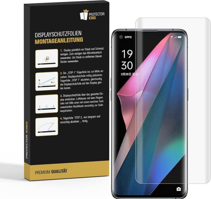 Produktbild Protectorking 3x Panzerfolie Anti-Shock HD Klar (3 Stück, Oppo Find X3 Pro)