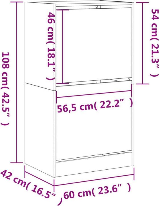 Image du produit VidaXL Nalani (60 x 42 x 108 cm)