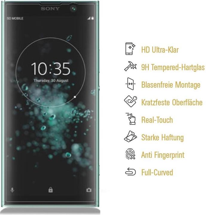 Actual product image Protectorking 3x real tempered 9H armoured glass 3D CLEAR (3 Piece, Xperia XA2 Plus)