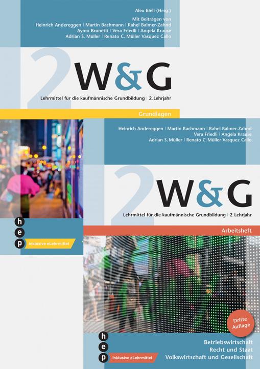 Actual product image W&G 2 (Print inkl. eLehrmittel) (German, Vera Friedli, Rachel Balmer Tooth, Alex Bieli, Renato C. Müller Vasquez Callo, Aymo Brunetti, Heinrich Andereggen, Adrian S. Müller, Angela Krause, 2020)