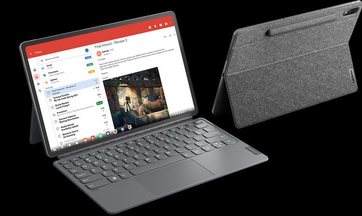 Image du produit Lenovo Tablet Tab P12 Pro inclus clavier CH et Precision Pen 3 (WLAN uniquement, 12.60", 256 Go, Storm Grey)