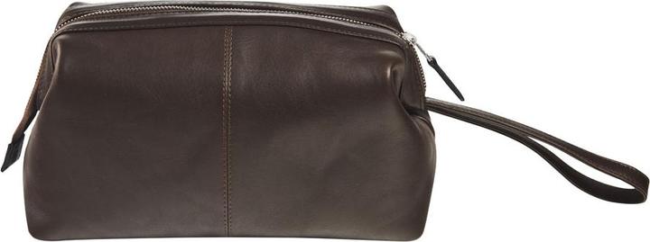 Actual product image Maverick Brown trousse de toilette ovale cuir, brun