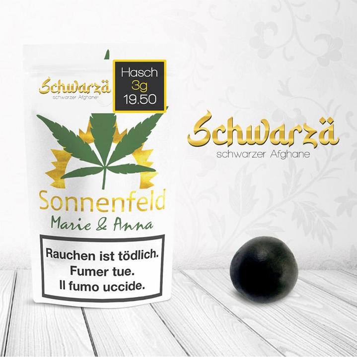 Produktbild Sonnenfeld Hasch - schwarzer Afghane (3 g)