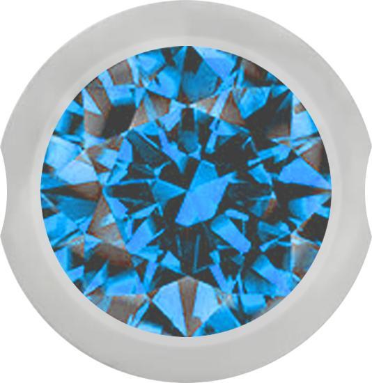Immagine prodotto Star Piercing Palla Chiusura a sfera argento con cristallo azzurro (Acciaio chirurgico 316L)