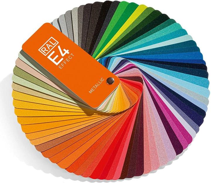 Actual product image RAL E4 EFFECT color fan metallic