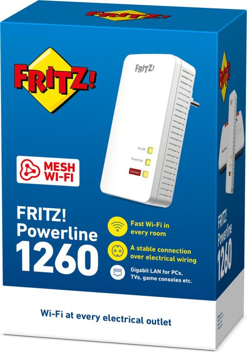 Image du produit AVM FRITZ! Powerline 1260E Edition International (P) (1200 Mbit/s)