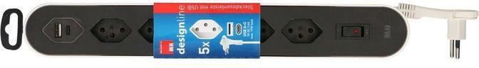 Immagine prodotto Max Hauri linea design (5 x, Tipo 13, USB-A, USB-C, 2.20 m)