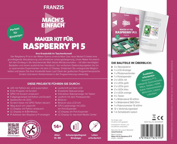 Produktbild Franzis Maker Kit für Raspberry Pi 5