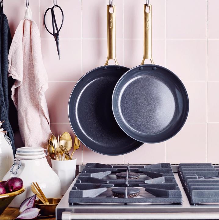 Actual product image Greenpan Ceramic pans PADOVA Black 20 + 24 + 28 cm (28 cm, Saucepan, Aluminium)