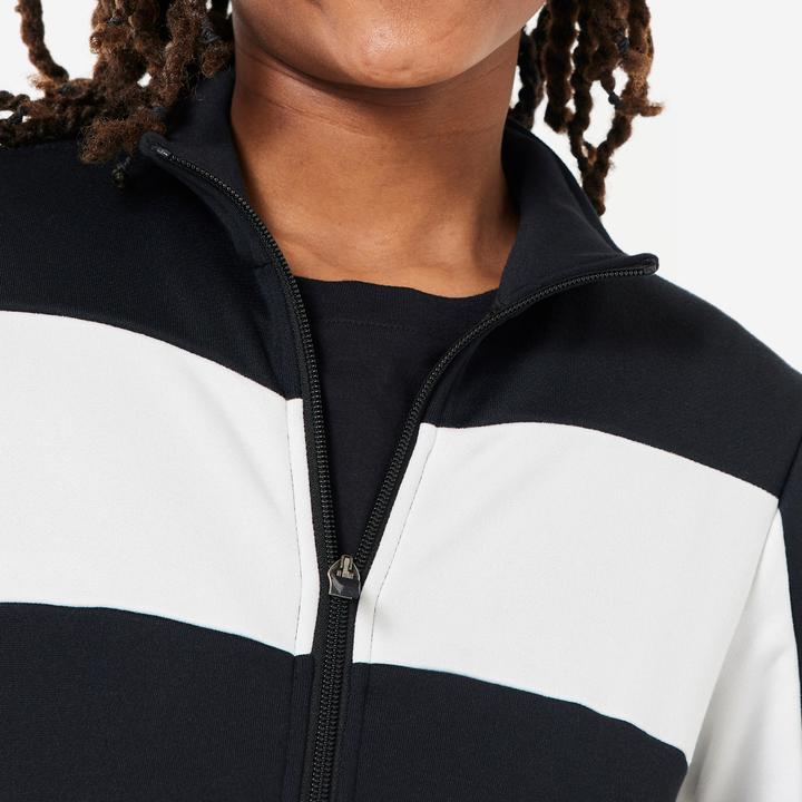 Actual product image Decathlon Training jacket tracksuit kids - black/white (10, 11, 12)