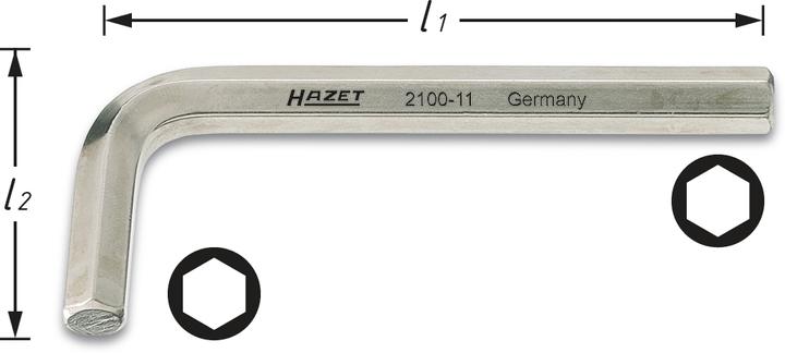 Immagine prodotto HAZET Giravite ad angolo 2100-12 ∙ Profilo esagonale interno ∙ 12 mm