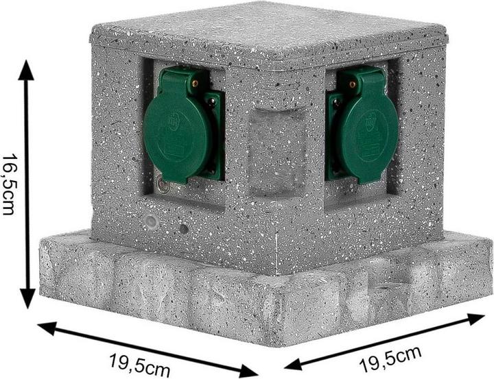 Immagine prodotto Grafner Presa da giardino Wifi Presa da esterno Ottica di pietra Quadrato Tuya Smart Life