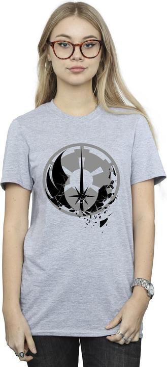 Immagine prodotto Star Wars Obi-Wan Kenobi Fractured Logos Maglietta Ampia Donna (XXL)