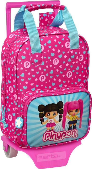 Pinypon Schulrucksack mit Rädern Blau Rosa 20 x 28 x 8 cm