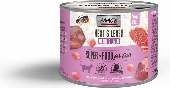 Immagine prodotto MAC's Cuore e fegato del gatto (Adulto, 1 pz., 200 g)
