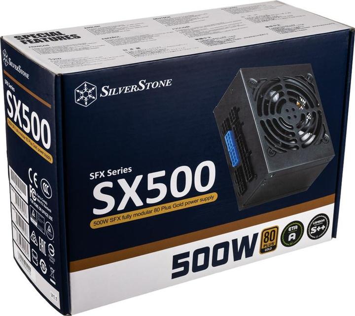 Produktbild Silverstone SST-SX500-G v1.1 SFX Netzteil 80 PLUS Gold, modular - 500 Watt (500 W)