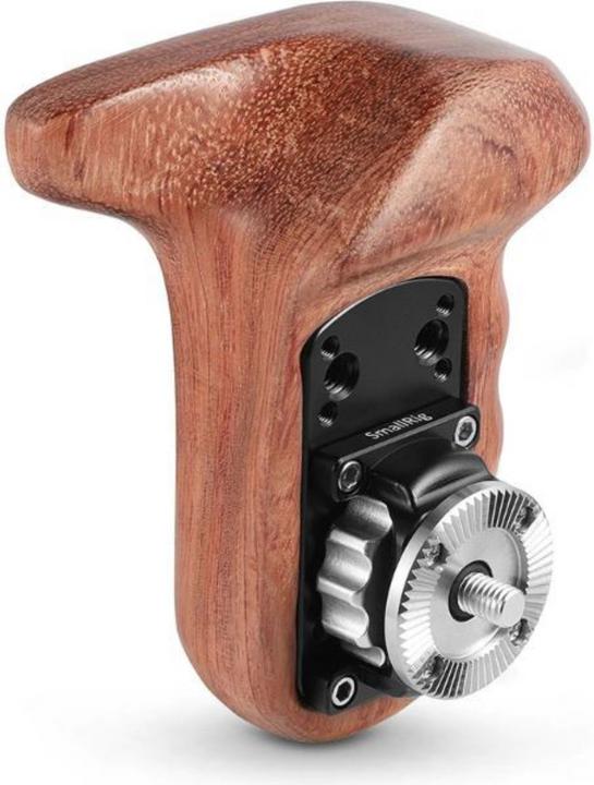 Image du produit SmallRig Poignée en bois du côté gauche avec la rosette d'arrivée (Poignée)
