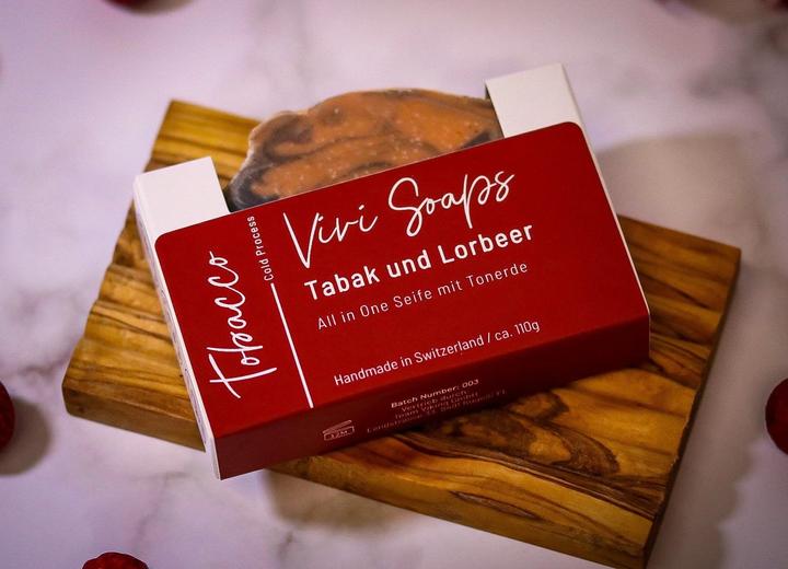 Produktbild Vivi Soaps Tobacco - Seife Tabak und Lorbeer Duft (Hartseife)