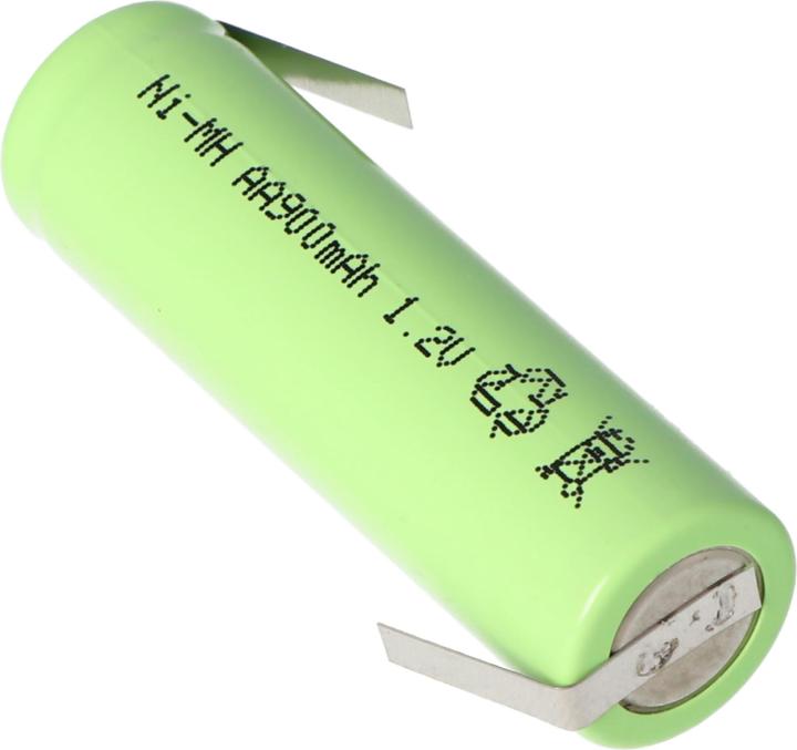 Produktbild AccuCell Akku Flat Top Mignon AA mit Lötfahne in Z-Form (1 Stk., AA, 800 mAh, Ladegerät inkl. Akku)