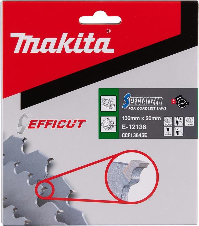 Actual product image Makita Maki EFFICUT S?geb.136x20x45Z E-12136