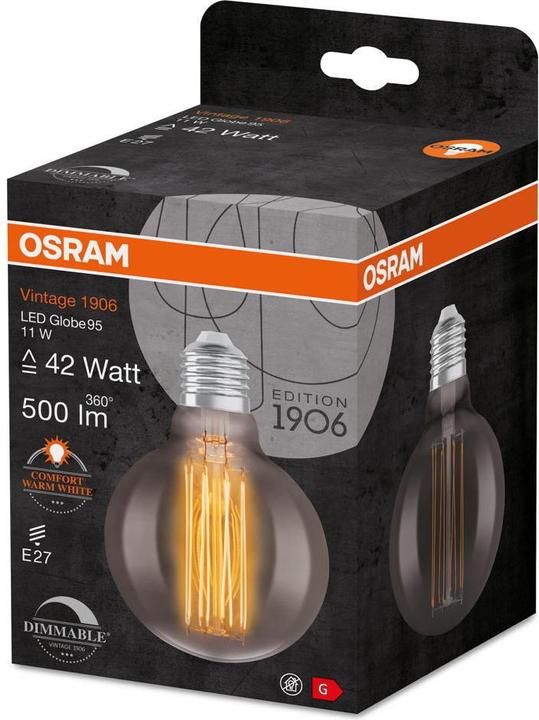 Immagine prodotto Osram Globo a filamento vintage 1906 Led Classic Slim (E27, 11 W, 500 lm, 1 x, G)