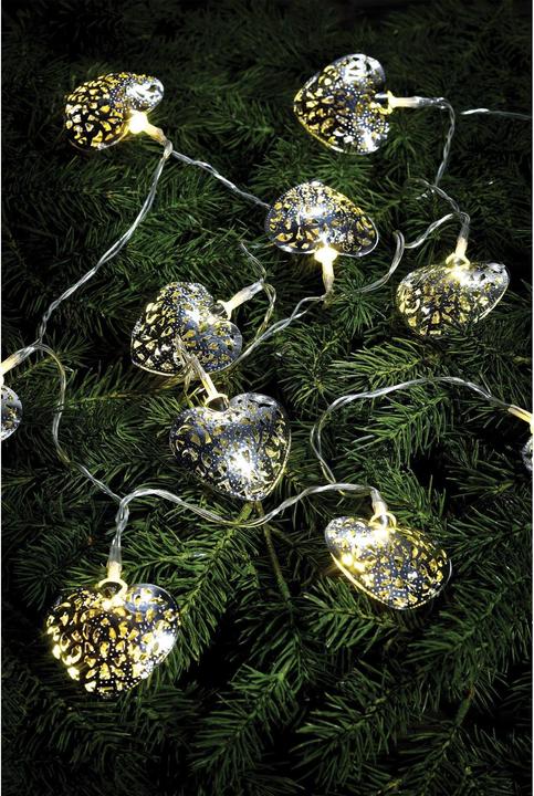 Image du produit Markslöjd Guirlande lumineuse MILLA coeur 10 LED chrome, mode de fonctionnement (2.10 m)