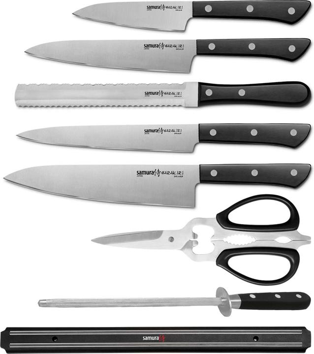 Actual product image Samura BAMBOO kitchen Set of three Steak knifes 5"/11 cm