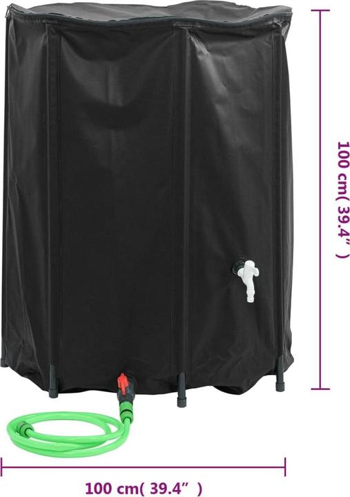 Produktbild VidaXL Wassertank mit Wasserhahn Faltbar 750 L PVC (750 l)