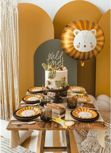 Immagine prodotto Partydeco Piatto monouso leone 18 cm, 6 pezzi, giallo (6 x)
