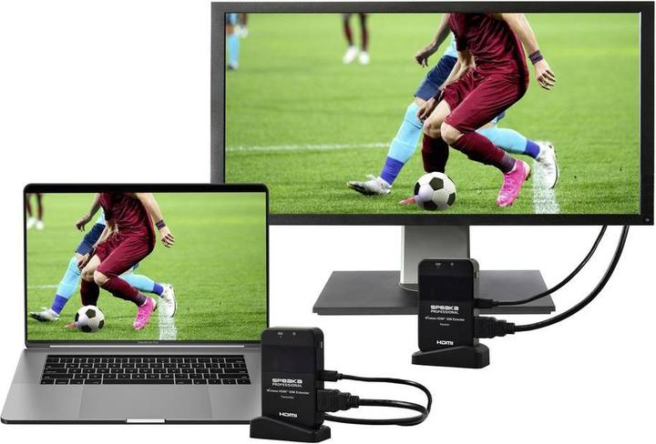 Immagine prodotto SpeaKa Professional SP-HDE-320 HDMI-Funkübertragung (Set) 148.5 MHz 1920 x 1080