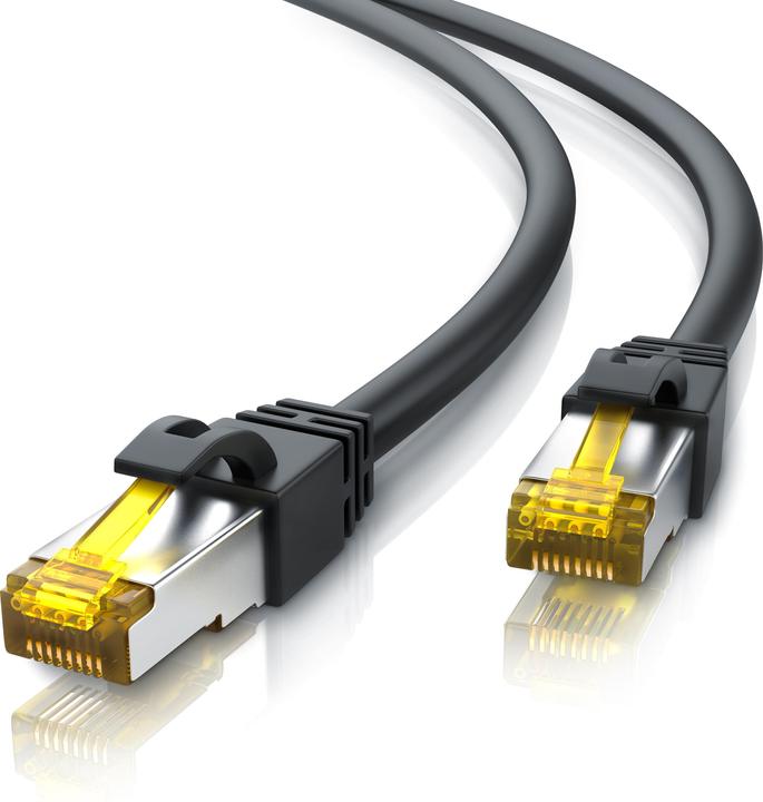 Primewire CAT.7 network cable - Ethernet Gigabit Lan cable RJ45 - 10 Gbit/s - patch cable - comp. CAT.6 CAT.8 (S/FTP, PiMF, CAT7, 2 m)