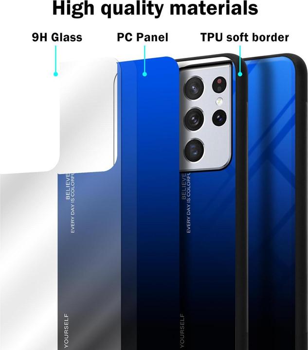 Actual product image Cadorabo TPU 2 colors glass cover (Samsung Galaxy S21 Ultra)