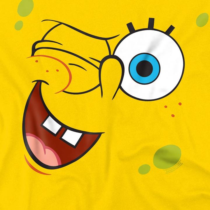 Actual product image Spongebob Squarepants Mens Winking Face T-Shirt (M)