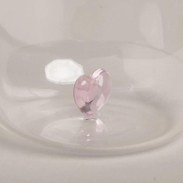 Produktbild Eulenschnitt Trinkglas Herzfigur Rosa - von (0.42 l, 1 x)