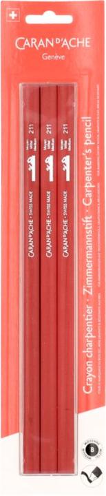Actual product image Caran d'Ache Carpenter pencil in blister pack (HB, 3 x)