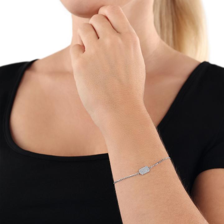 Immagine prodotto Amor Bracciale da donna, argento 925, zirconi sintetici. (19 cm, Argento 925)