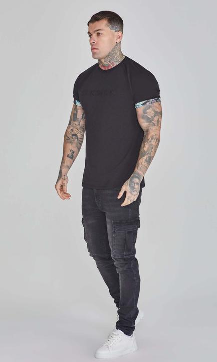 Produktbild Siksilk T-Shirt Roll Sleeve T-Shirt in Black (S)