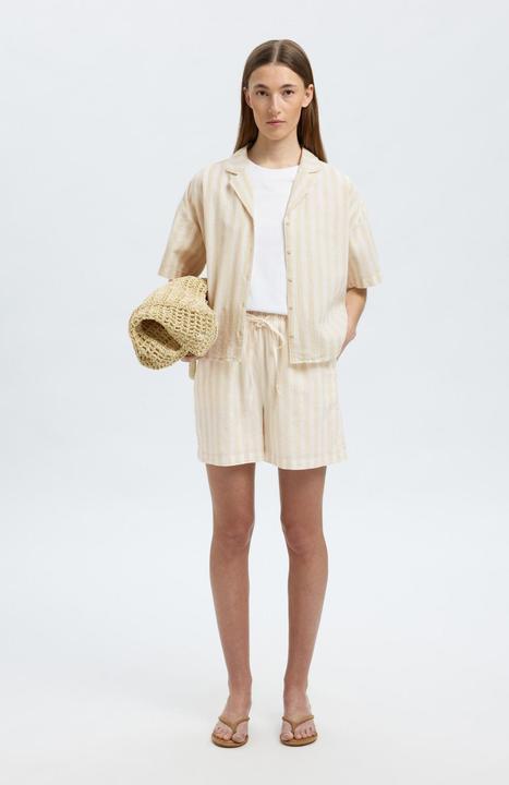 Image du produit Selected Femme Mid Waist Shorts aus Leinengemisch (40)