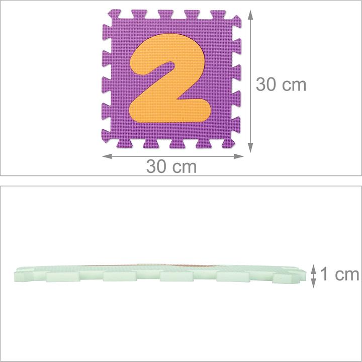 Image du produit Relaxdays 25x tapis de puzzle (30 x 30 x 1 cm)